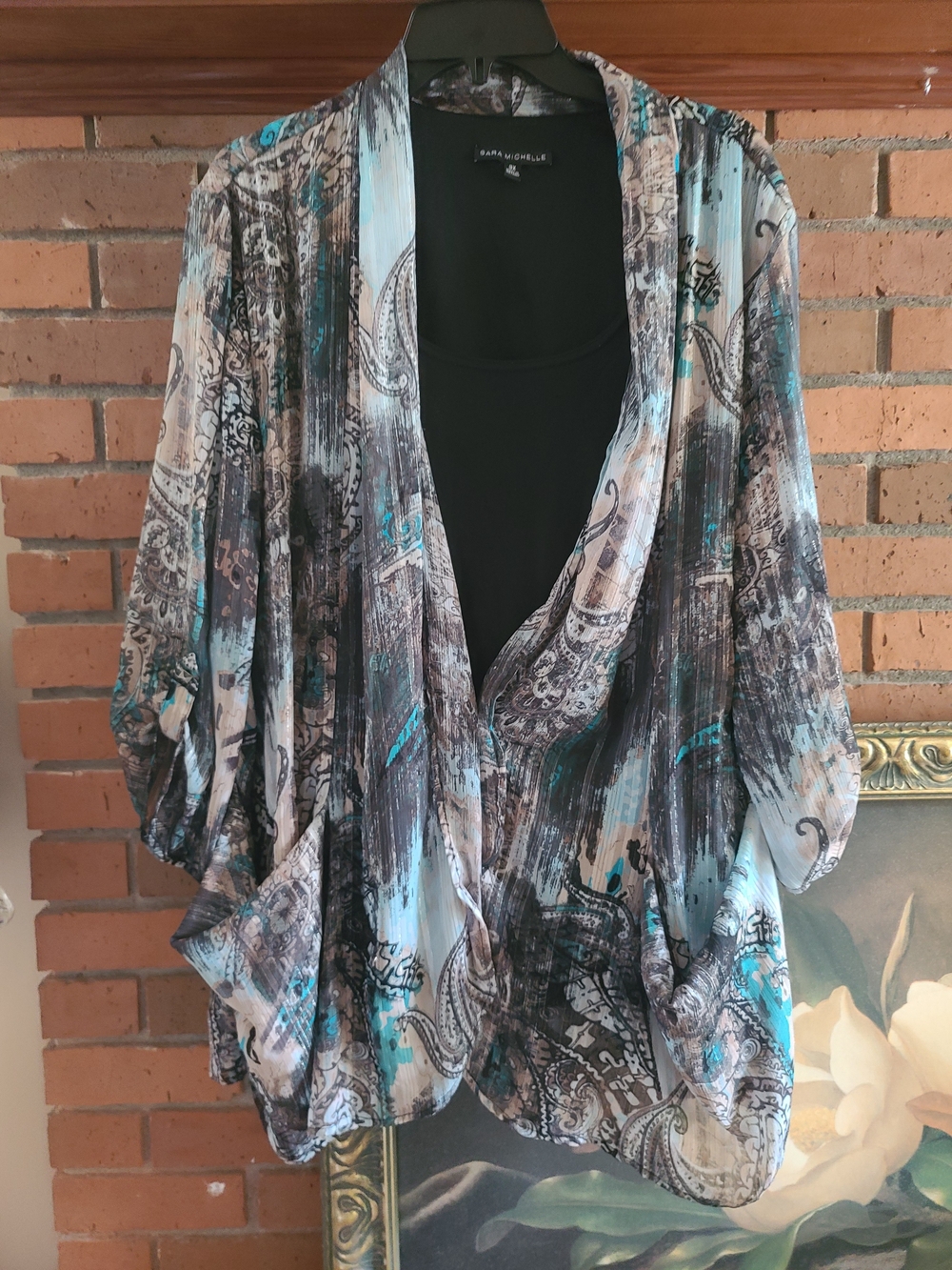 Sarah Michelle Paisley Blouse  3x